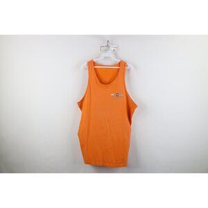 Harley Davidson Mens 2XL XXL Distressed Spell Out Surfboard Tank Top T-Shirt